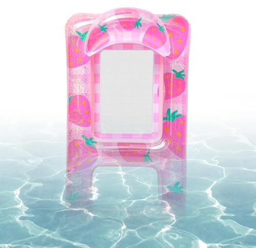 Flotador para piscina, piscina para adultos con reposacabezas, flotador flotante, para vacaciones de verano, vacaciones, resort, escapadas, lago, fiesta al aire libre y par de agua