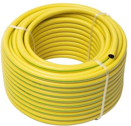 WERKA PRO Tuyau d'arrosage renforcé Ø15 mm Anti-vrille 150 g/m 50 m, Jaune
