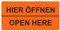 Warnetiketten/Versandaufkleber HIER ÖFFNEN OPEN HERE auf Rolle - 30 x 62 mm - 1.000 Stück