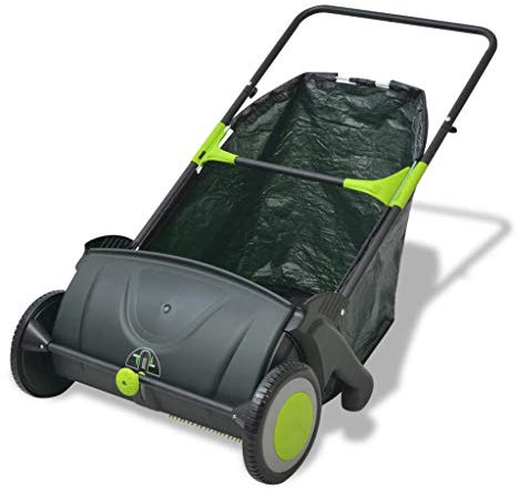 Tidyard Balayeuse à Gazon 112 x 66 x 78 cm 103L Légère et Facile à Pousser