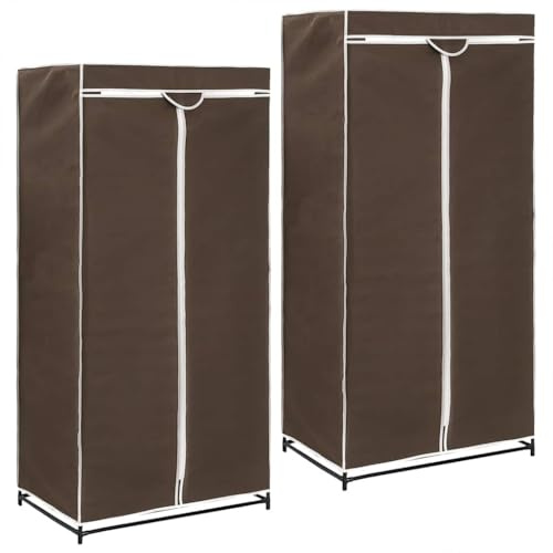 vidaXL Kleiderschränke 2 STK. Braun 75×50×160 cm