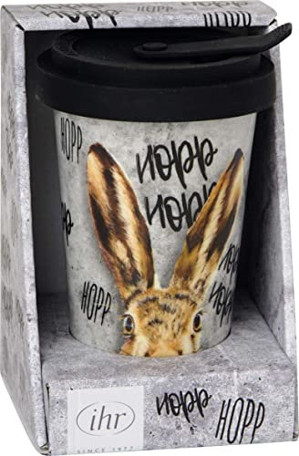 Ihr Porzellanbecher doppelwandig mit Silikondeckel Coffee to go `Oh My Rabbit` 250ml POH850100