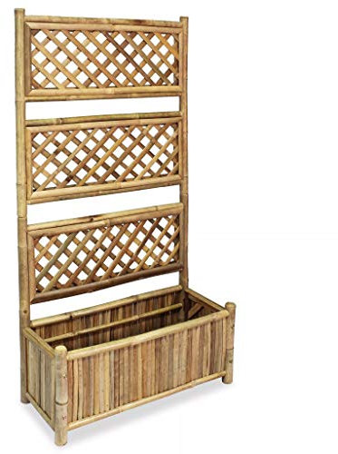 Goliraya Jardinière avec Treillis Bambou 70 cm