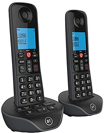 DTL Package BT7880 BT Essential X DECT Digitally Enhanced Cordless Telephone,30 min Recording Answering Machine, Nuisance Call Blocker Plus(Easy Call Blocking), Caller Display(Backlit)(Black - TWIN)