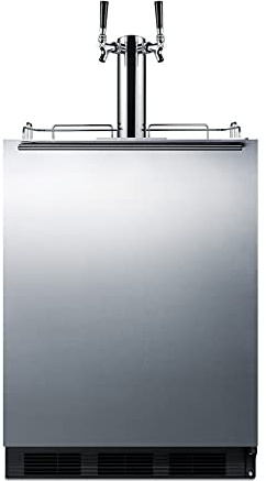 Summit 24 Undercounter Kegerator, Dual Tap Kit, ADA-Compliant, Stainless Steel - SBC58BLBIADA