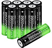 Rechargeable Batteries, High Capacity 3.7V Batteries Low Self Discharge (8-Pack)