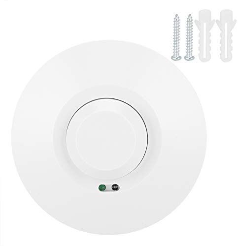 Akozon Sensore di Controllo, a Microonde Bassa Tensione 360 luce sensore Movimento ° Interruttore Movimento DC 12-24V Microonde gradi Rilevatore Montaggio a Soffitto