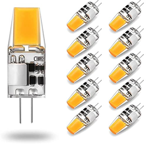 Hsientpe 10Stück G4 LED Naturweiß 5W Energiesparlampe 12V AC/DC | Ersatz für 50W-Halogen, 4500K,Wodurch Sparen Sie 90% auf Stromrechnungen,Kein Flackern,Nicht Dimmbar,Größe:41.3*13.2mm