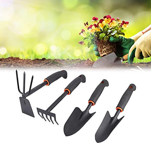 Hyuduo 4 Pièces Ensemble Pelle de Jardin épaissie Autres Produits de Jardin Ensemble D'outils de Râteau Accessoires de Jardinage à la Maison pour la Plantation de Fleurs