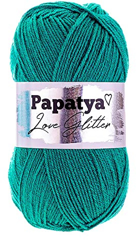 100g Strickgarn Papatya Love Glitter Wolle Häkelgarn Glitzerwolle Farbwahl