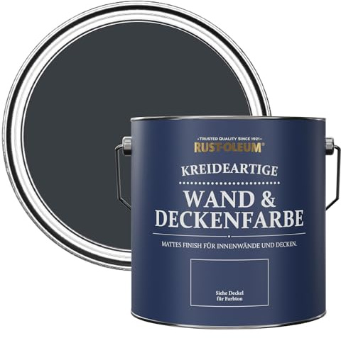 Rust-Oleum Wand- und Deckenfarbe in Kreide Finish -Anthrazit (Ral 7016) 2.5L