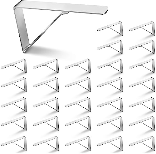 Balinco Lot de 30 pinces à nappe en acier inoxydable de qualité supérieure, robustes, inoxydables – Support pour nappe, pinces de table, pinces de table
