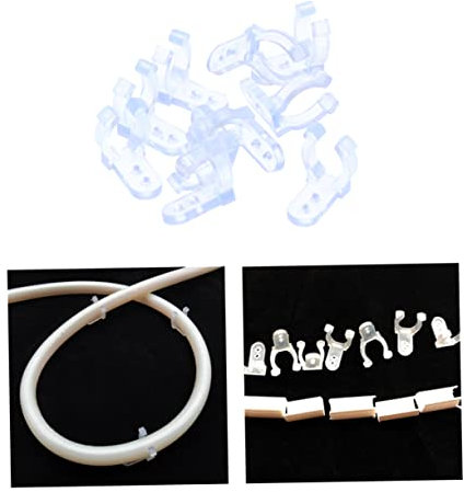 DOITOOL 50stücke Pack Seillicht Clips Aus Klarem Pvc Montagehalterung Für Runde Seillichter Robust Und Wiederverwendbar Für Innen Und Außeneinsätze Wie Garten Treppen Und Feiern