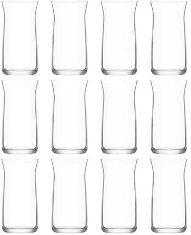 vienberg 6-12tlg. Design Trinkgläser-Set aus hochwertigem Glas 275-370 ml Glas Coctailsgläser spülmaschinengeeignete Wassergläser Saftgläser (12, 370 ml)
