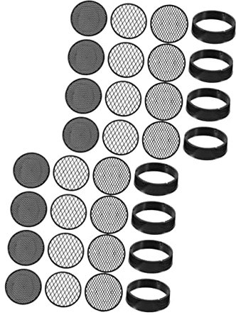 Kisangel 8 Sets Mini Handheld Soil Sieves Garden Sifting Tool Kits with 1 Frame and 3 Mesh Sizes 10cm for School Science Experiments and Home Gardening