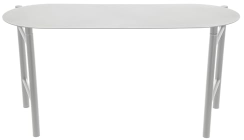Zone Denmark Disc Balkonbank – Sitzbank Balkon klappbar – Gartenbank ohne Lehne aus Metall – Ideal für 2 Personen – 90 x 33 x 45 cm – Soft Grey (Grau)