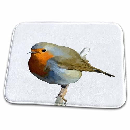 Bathroom Bath Rug Mat - Red Robin Vector - Robin