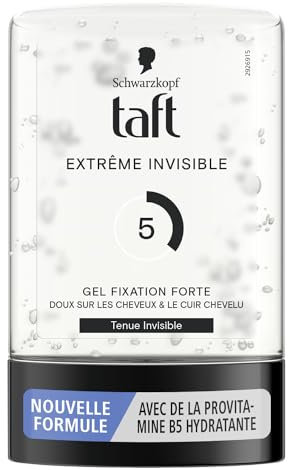 Schwarzkopf Taft Frisiergel, extremes unsichtbares Gel, unsichtbarer Halt, starker Halt, weich auf den Haaren, langer Halt, ohne Klebrigkeit, Formel Provitamin B5, 300 ml