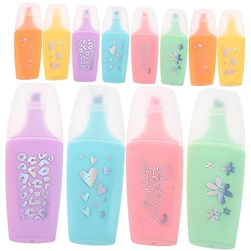 PLAFOPE 24stücke Mini-textmarker Mit Cartoon-design Markerstifte Für Schule Und Büro Und Praktisch Für Notizen Zeichnungen Und Scrapbooking