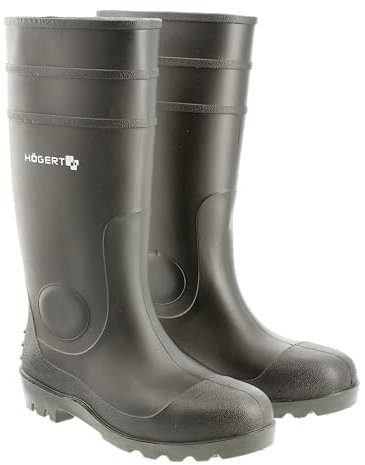 Högert Technik - RITTER Schutzstiefel Gummistiefl | Wasserdichter Sicherheitsstiefel und Arbeitsstiefel | Sicherheitsgummistiefel | EN ISO 20345 | S5 SRA schwarz 41