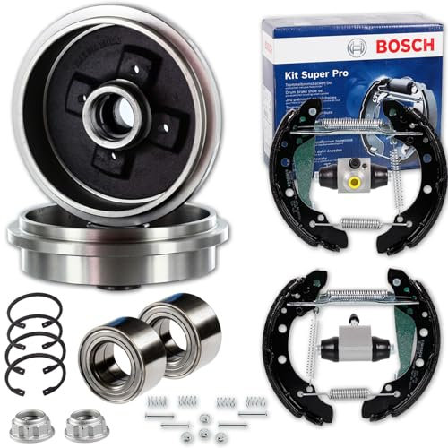 BandelOne enthält Bremstrommeln Ø200mm + Backensatz passend für Corsa C Tigra Twintop mit ABS