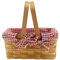 Povxlum Woven Rattan Storage Picnic Basket with Handle Easter Egg Basket Flower Girl Basket Vegetable Fruit Shopping Basket Handmade Outdoor Basket for Home Decoration Picnic Easter