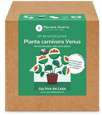 Planète potager | Kit d'auto-culture plante carnivore Venus Attrape-mouches Planète potager – Facile et amusant à cultiver à la maison