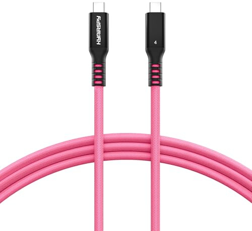 HYairspy Thunderbolt 4 USB4 Kabel 1m 40Gbps 240W PD3.1 Schnellladung 5A | Geflochten USB C auf C Einzel 8K 60Hz für iPhone 17 16 15 Galaxy S25 S24 MacBook Pro Air iPad Pro SSD Docking eGPU