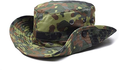Original Bundeswehr Flecktarn Boonie Hut Camping Jagd Outdoor Sommer Cap