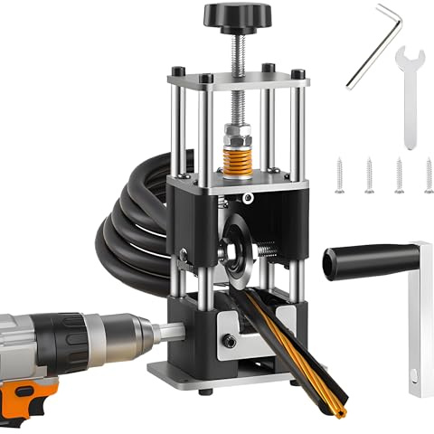Manual Wire Stripper Machine Drill Powered Wire Stripping Machine 0.1-1 Gauge Copper Wire Stripper Hand Crank & Electric Wire Peeler Tool for Scrap Copper Recycling & DIY Cable Stripping