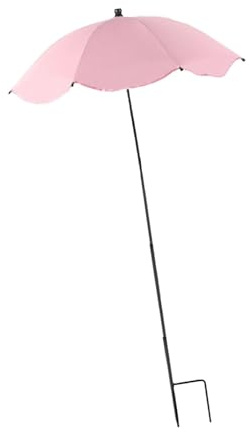 Ronyme Shade Cover for Plants, Garden Umbrella Protection, Plant Umbrella Outdoor Plants Shade Cloth Adjustable Plant Parasol with Metal Stake Convenient Planters for Yard Garden Patio Plants, Pink
