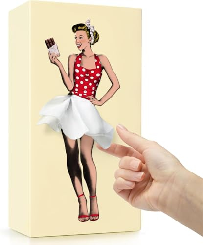Bibykivn Boîte À Mouchoirs avec Jupe Volante pour Femmes Hommes Decorazione per Bagno, Soggiorno, Camera Da Letto E Ufficio - Plastique, Conception 3D, Recharge Facile, Design Créatif Rétro (Beige)