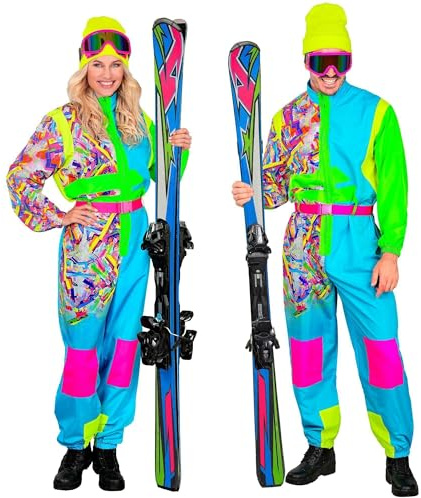 W WIDMANN MILANO Party Fashion – Kostym, skiddräkt för kvinnor och män, overall med bälte, retrodesign för karneval och apres skidfest