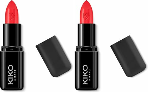 KIKO Milano Smart Fusion Lipstick 414, Reichhaltiger, Nährstoffspendender Lippenstift Mit Strahlendem Finish (Packung mit 2)