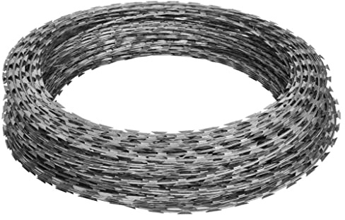 Genérico Alambre de espino Rollo helicoidal 2 uds Acero galvanizado 60 m,Bricolaje,Accesorios de Bricolaje,Cadenas, Alambre y cuerda-3057513