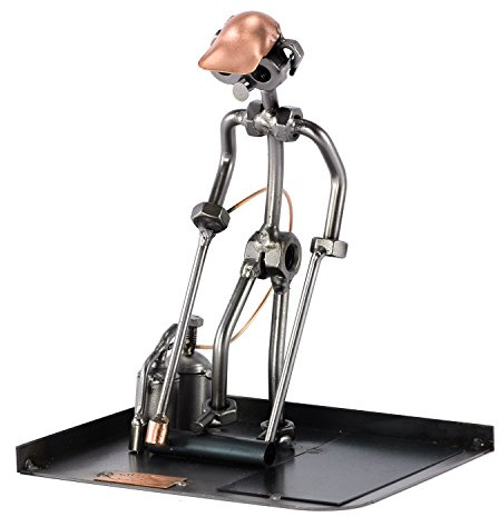 Steelman24 Schraubenmännchen Dachdecker Flachdach | Made in Germany,Handarbeit,Geschenkidee,Stahlfigur,Metallfigur,Metallmännchen