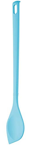 FACKELMANN Spitzlöffel Sky Tropical Griffende mit Stopp-Funktion, spülmaschinengeeignet, für beschichtete Töpfe/Pfannen geeignet, hitzebeständig bis 270°C, Made in Germany, blau, Kunststoff, ca. 30cm