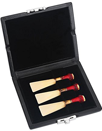 Estuche de Fagot de Bassoon, Funda Bassoon de Fagot Reeds Case Box Cuero de PU Funda de Caja de Contenedor de Bassoon Reed con Ranuras reemplazo para 3Pcs Cañas,Negro