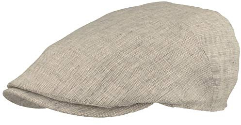 Breiter Herren Schiebermütze Flatcap Schirmmütze 100% Leinen Futter aus Baumwolle Mütze Leicht & Bequem Newsboy Cap
