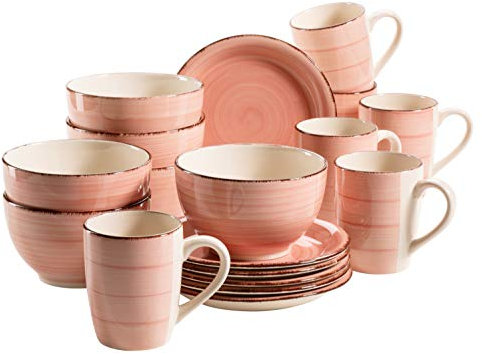 MÄSER, serie Bel Tempo, set di stoviglie per la colazione in diversi colori Rosa (Bel Tempo Ii)