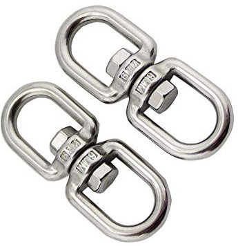 NANANA Kugelgelagerter Edelstahl Drehwirbel von Hängesessel Boxsack Schwenkgrill, Bequemes, Sicheres Ruhiges Drehen, 2 PCS,20mm