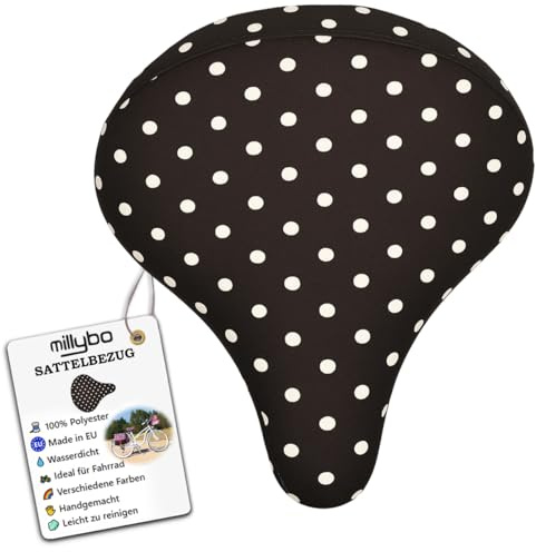 millybo Polka DOTS Fahrradsattel Sattelbezug Fahrrad Sattelüberzug Sattel-Überzug gepunktet