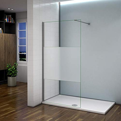 AICA Parete Doccia 70x200cm Fissa Walk in vetro 8mm Barra: 140cm | Trasparente