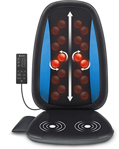 Comfier Shiatsu Back Massager with Heat -Deep Tissue Kneading Massage Chair, Massage Chair for Full Back, Chair Massager for Home or Office Chair use,Gifts for Women,Men