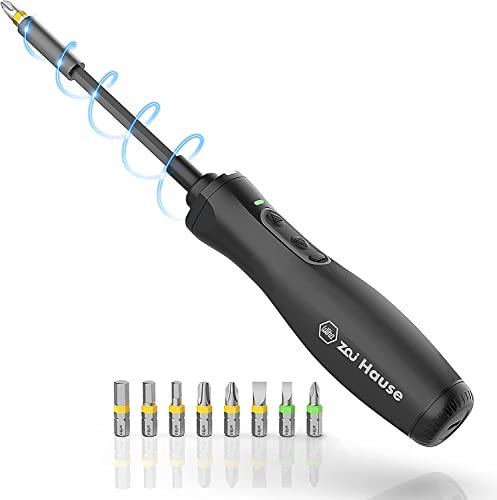 Wiha à la maison Tournevis électrique avec 8 embouts de précision I Jeu de tournevis rechargeables avec couple réglable, tête d'embout magnétique et LED