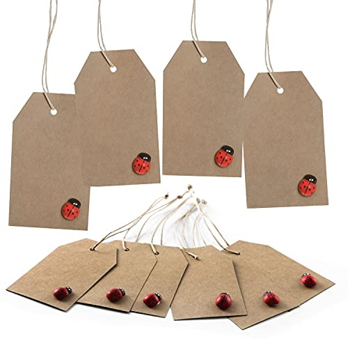 Logbuch-Verlag 10 Weihnachten Geschenkanhänger Anhänger für Namen Namensschilder Verpackung Geschenke 9,5 x 5,5 cm