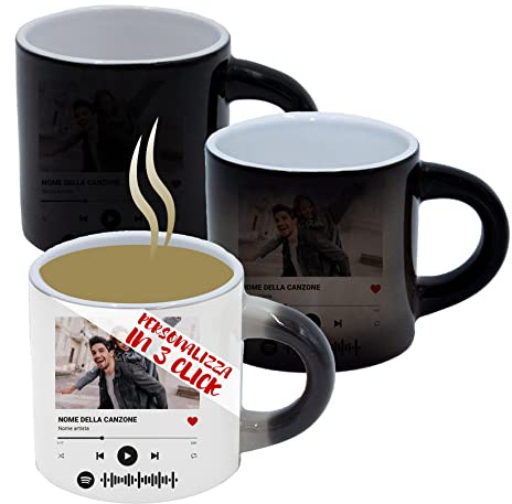 My Custom Style Tazzina caffè Magica Personalizzata con Foto e Canzone spotify