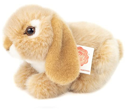 Teddy Hermann 93727 Widderkaninchen beige 18 cm, Kuscheltier | Besonders flauschiger Premium-Plüsch, mit viel Liebe zum Detail, ab 18 Monaten, waschbar, Füllung mit recyceltem Polyester