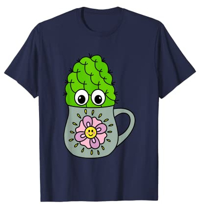Mini cactus in tazza carina Maglietta