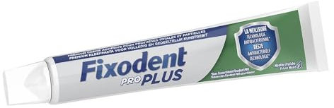 Fixodent Pro Plus The Best Antibacterial Technology Adhesive Cream For Dentures 57G